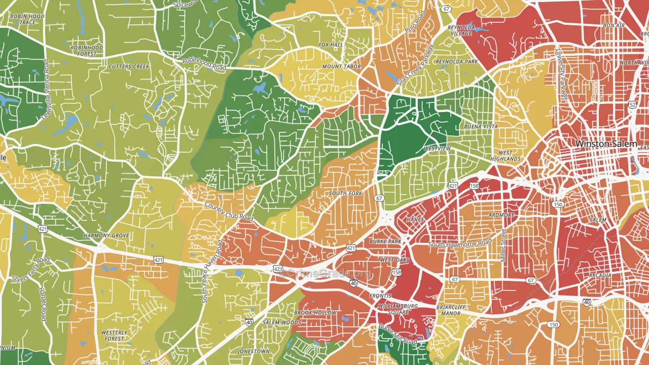27104, NC Map of Theft Rates