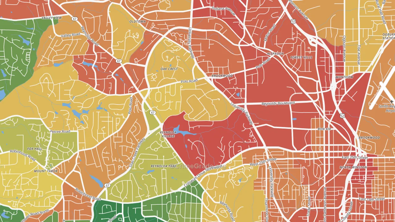 27109, NC Map of Theft Rates