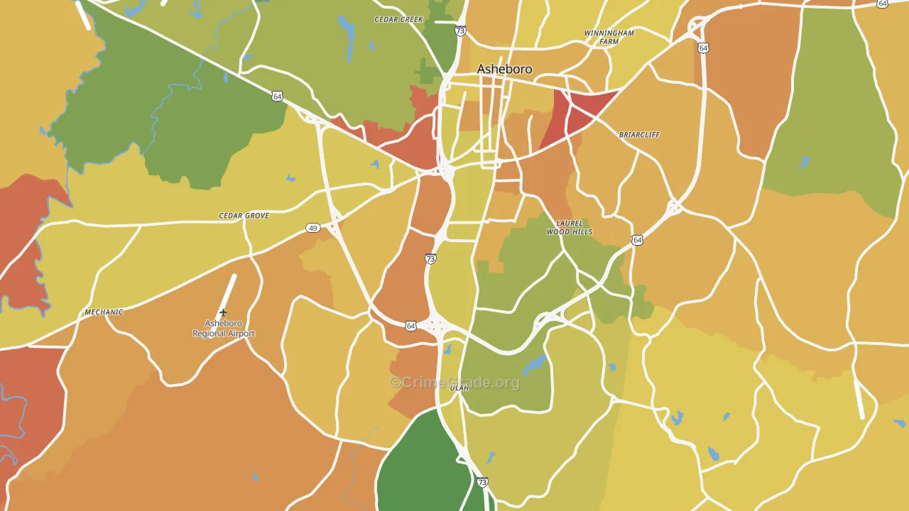 27205, NC Map of Theft Rates