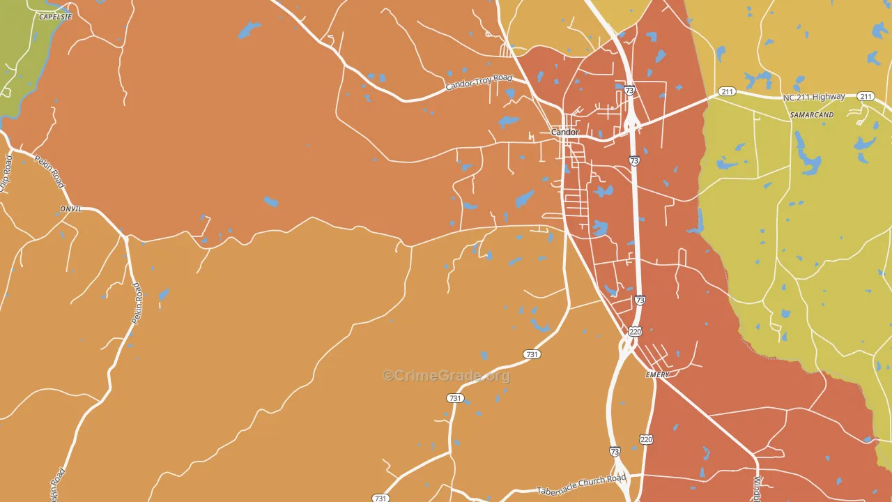 27229, NC Map of Theft Rates