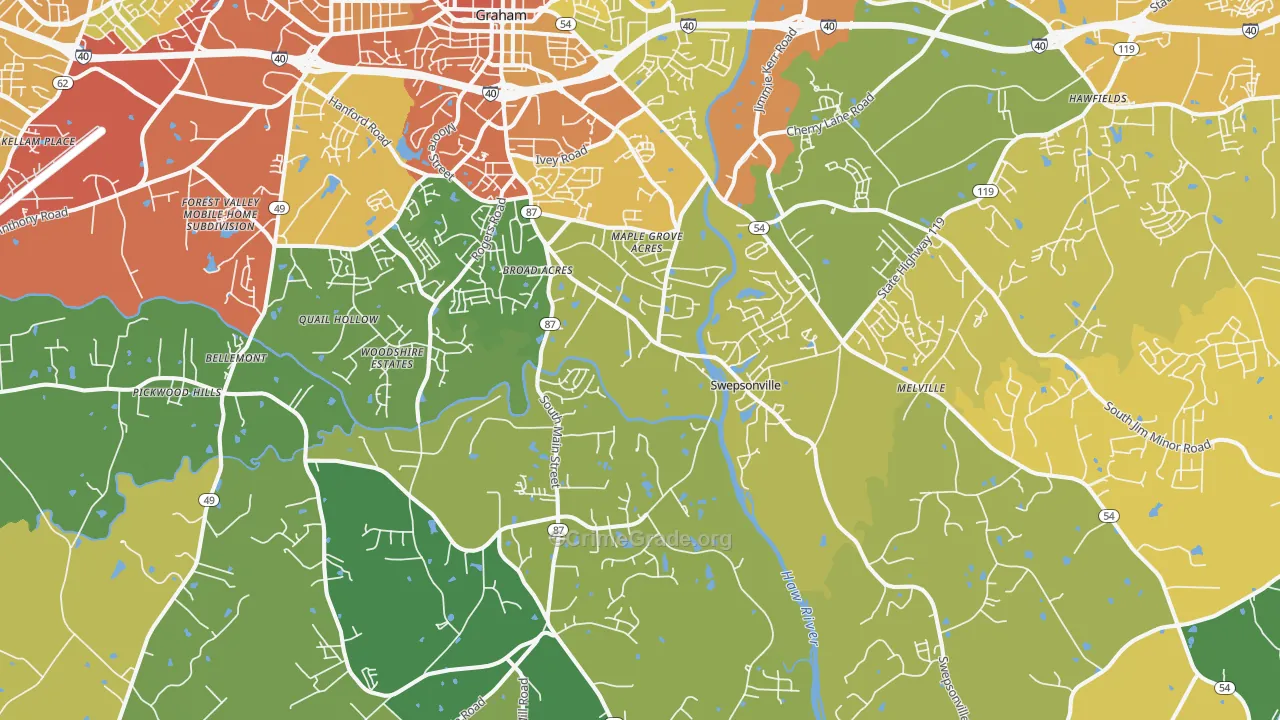 27253, NC Map of Theft Rates
