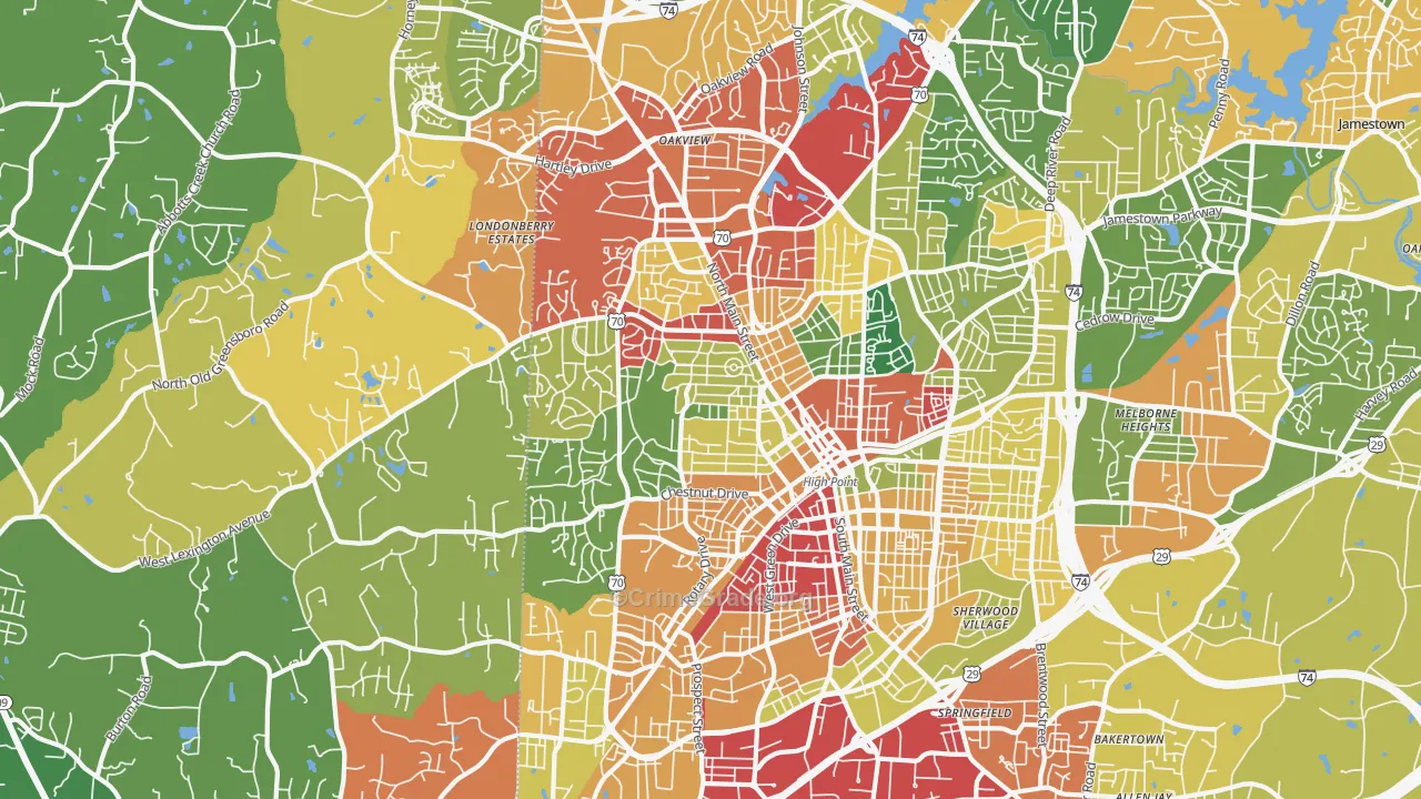 27262, NC Map of Theft Rates