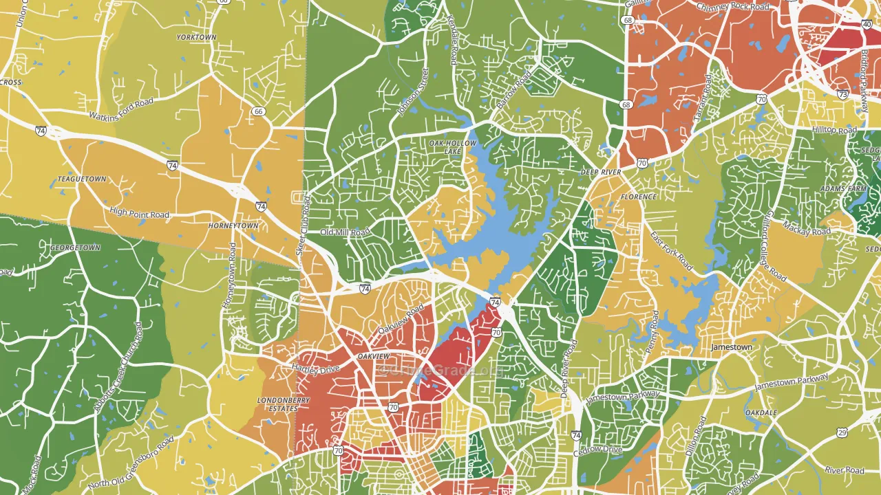 27265, NC Map of Theft Rates
