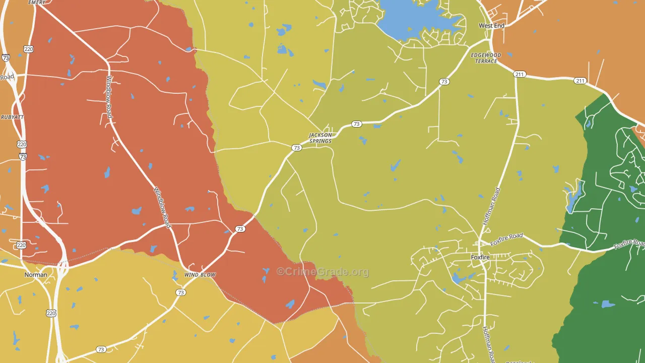 27281, NC Map of Theft Rates