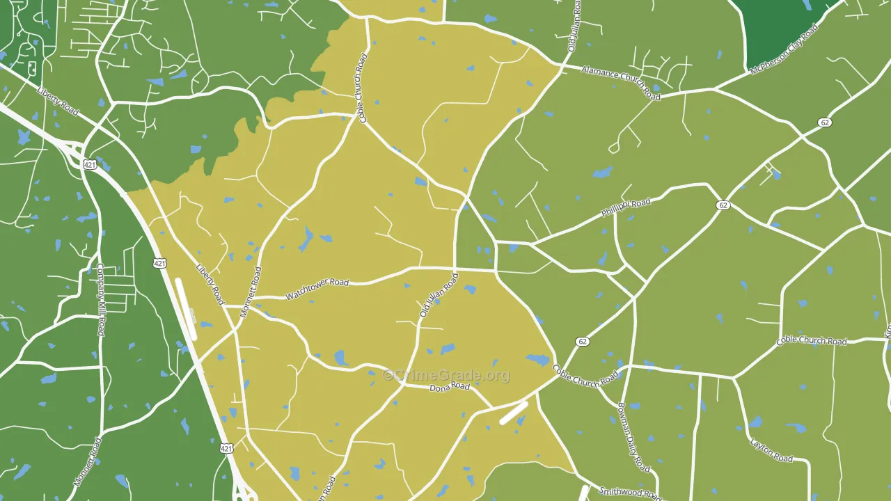 27283, NC Map of Theft Rates