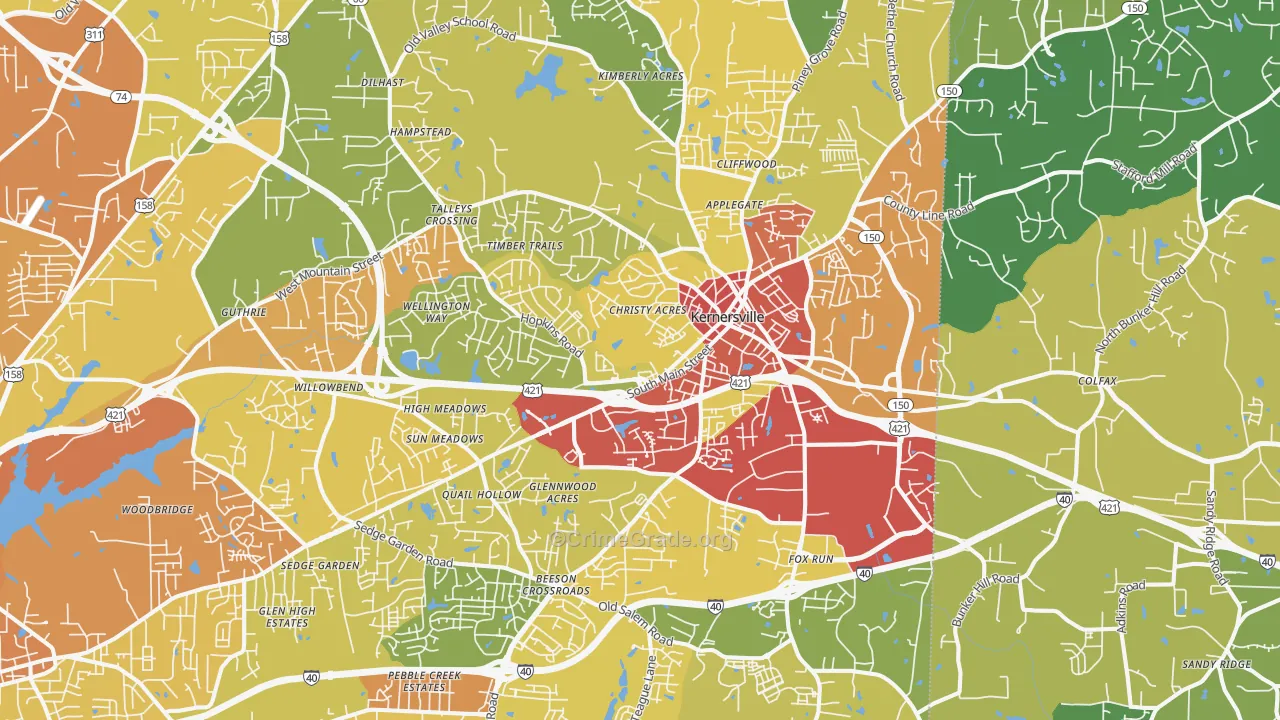 27284, NC Map of Theft Rates
