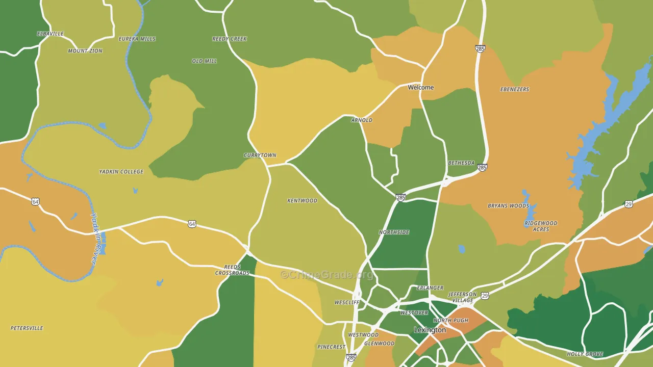 27295, NC Map of Theft Rates