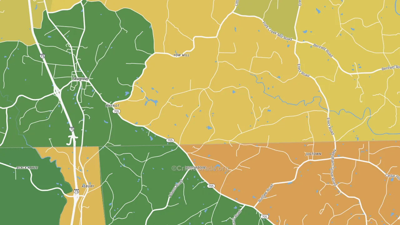 27341, NC Map of Theft Rates