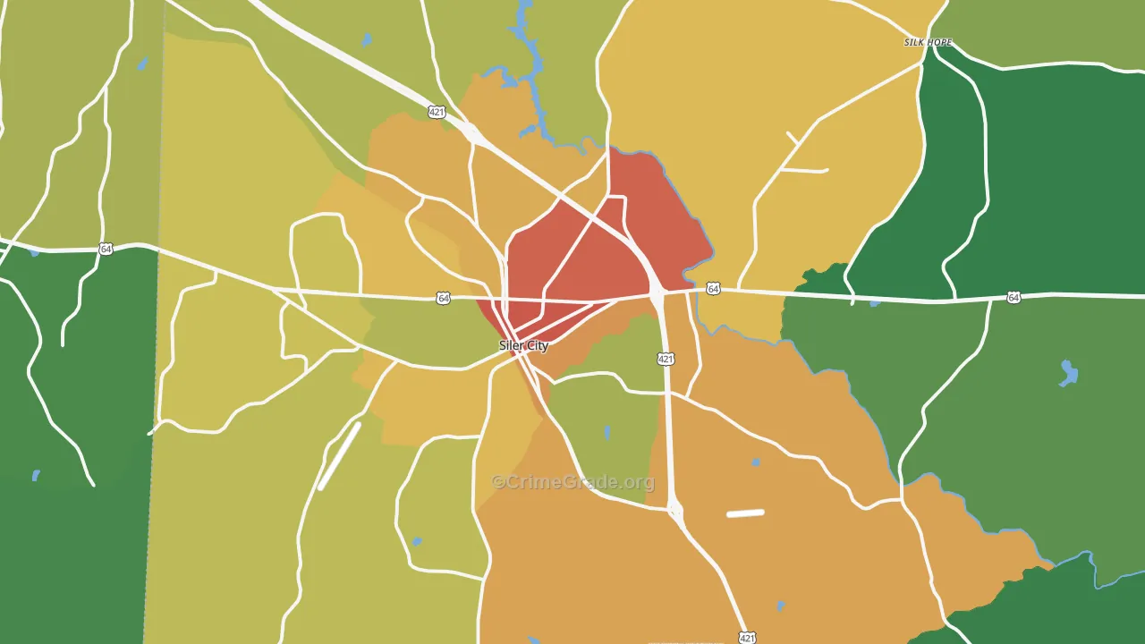 27344, NC Map of Theft Rates