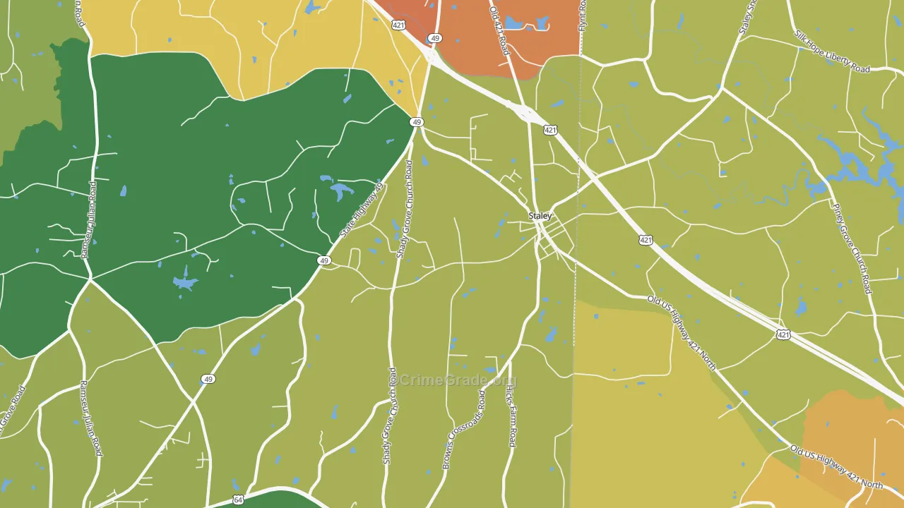 27355, NC Map of Theft Rates