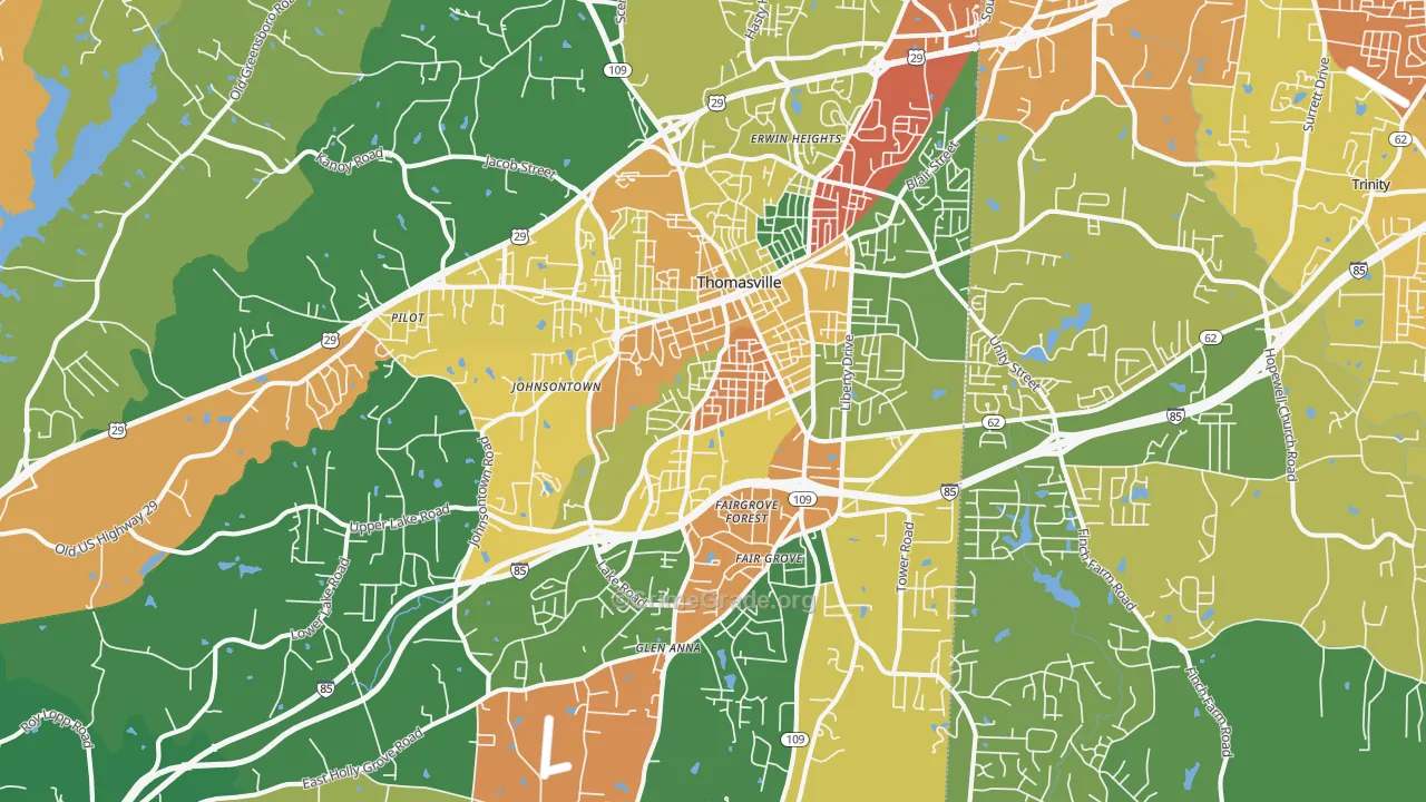 27360, NC Map of Theft Rates