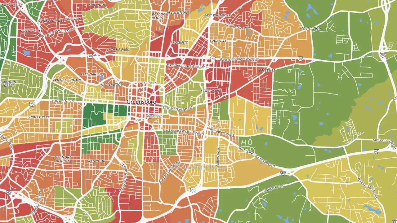 27401, NC Map of Theft Rates