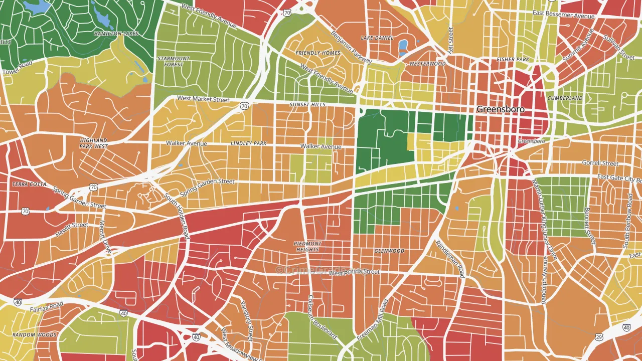 27403, NC Map of Theft Rates