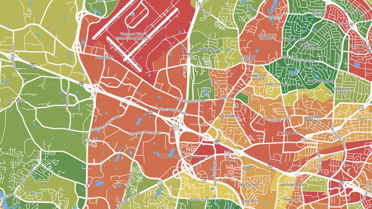 27409, NC Map of Theft Rates