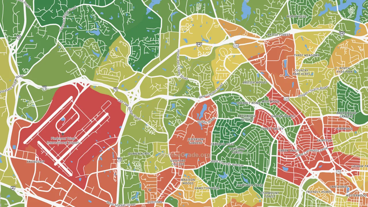 27410, NC Map of Theft Rates