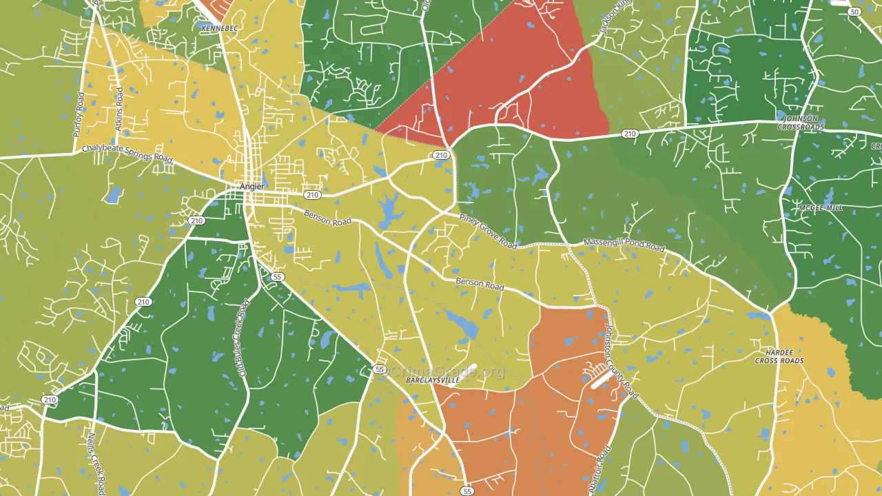 27501, NC Map of Theft Rates