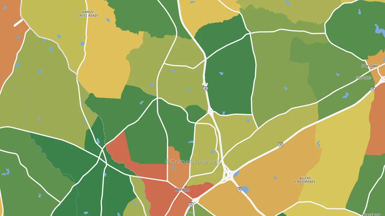 27504, NC Map of Theft Rates