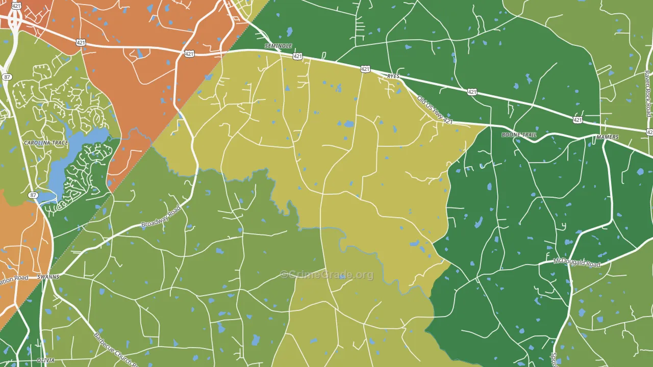 27505, NC Map of Theft Rates