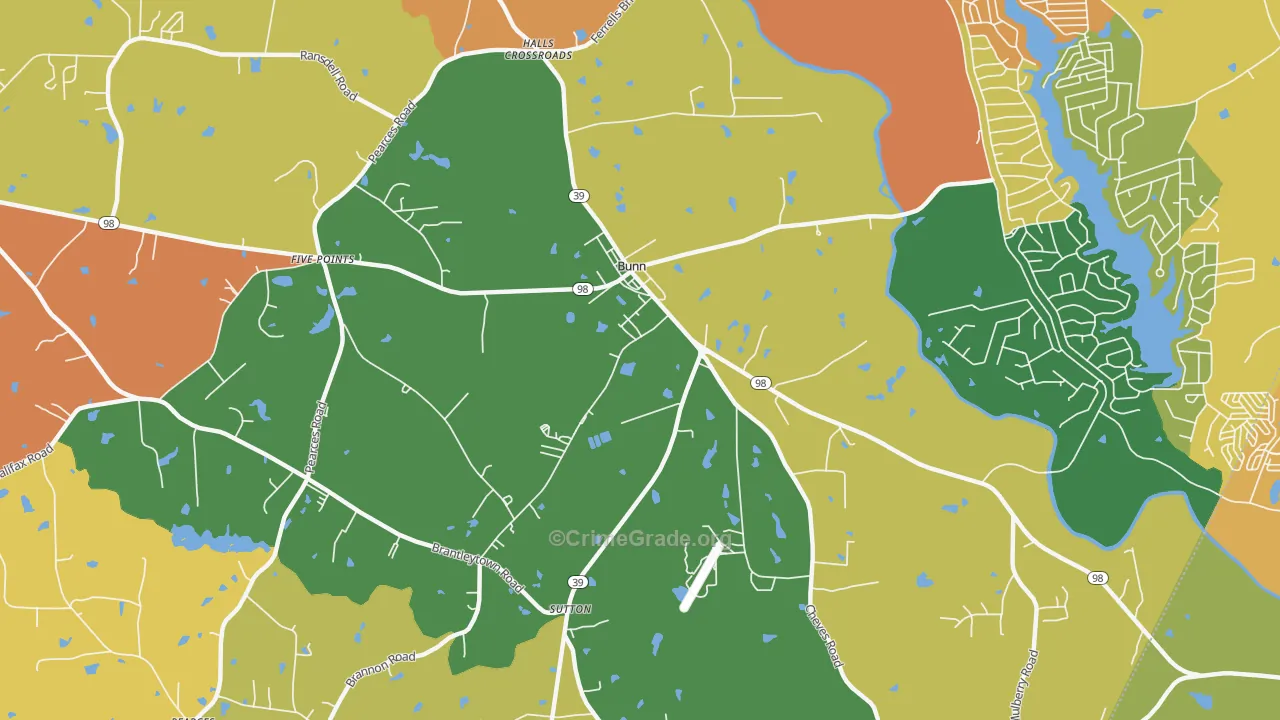 27508, NC Map of Theft Rates