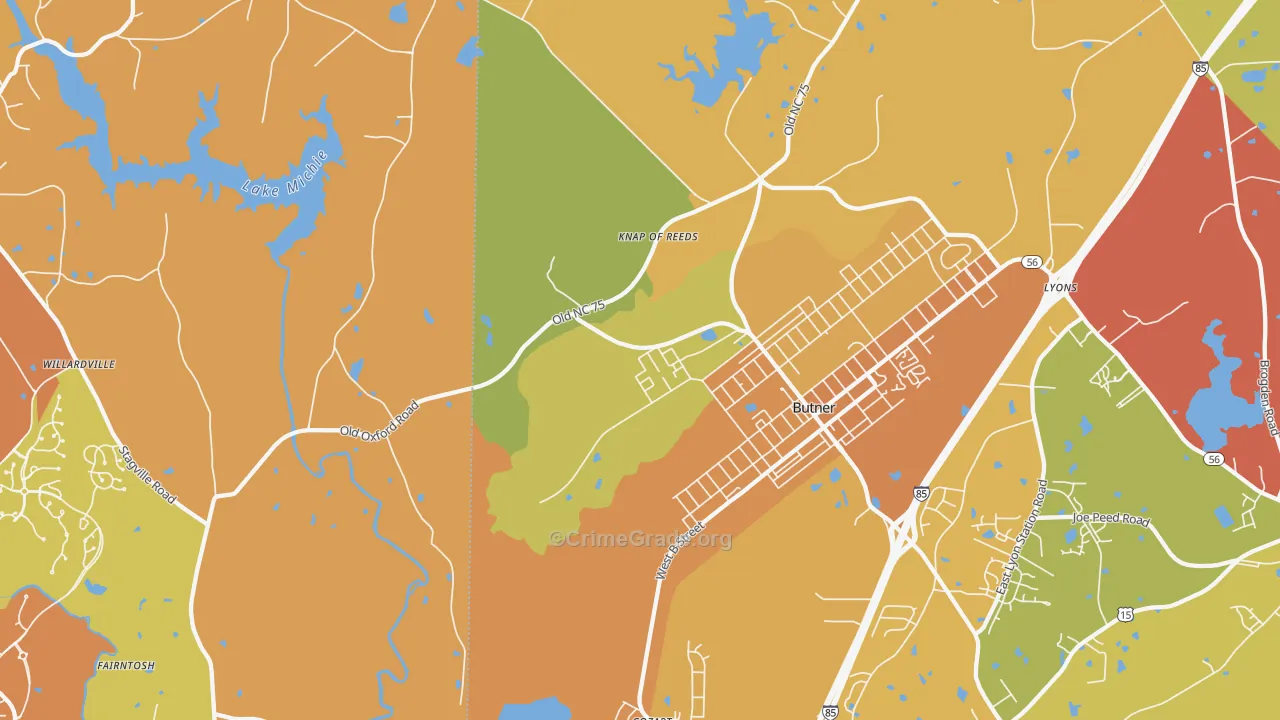 27509, NC Map of Theft Rates