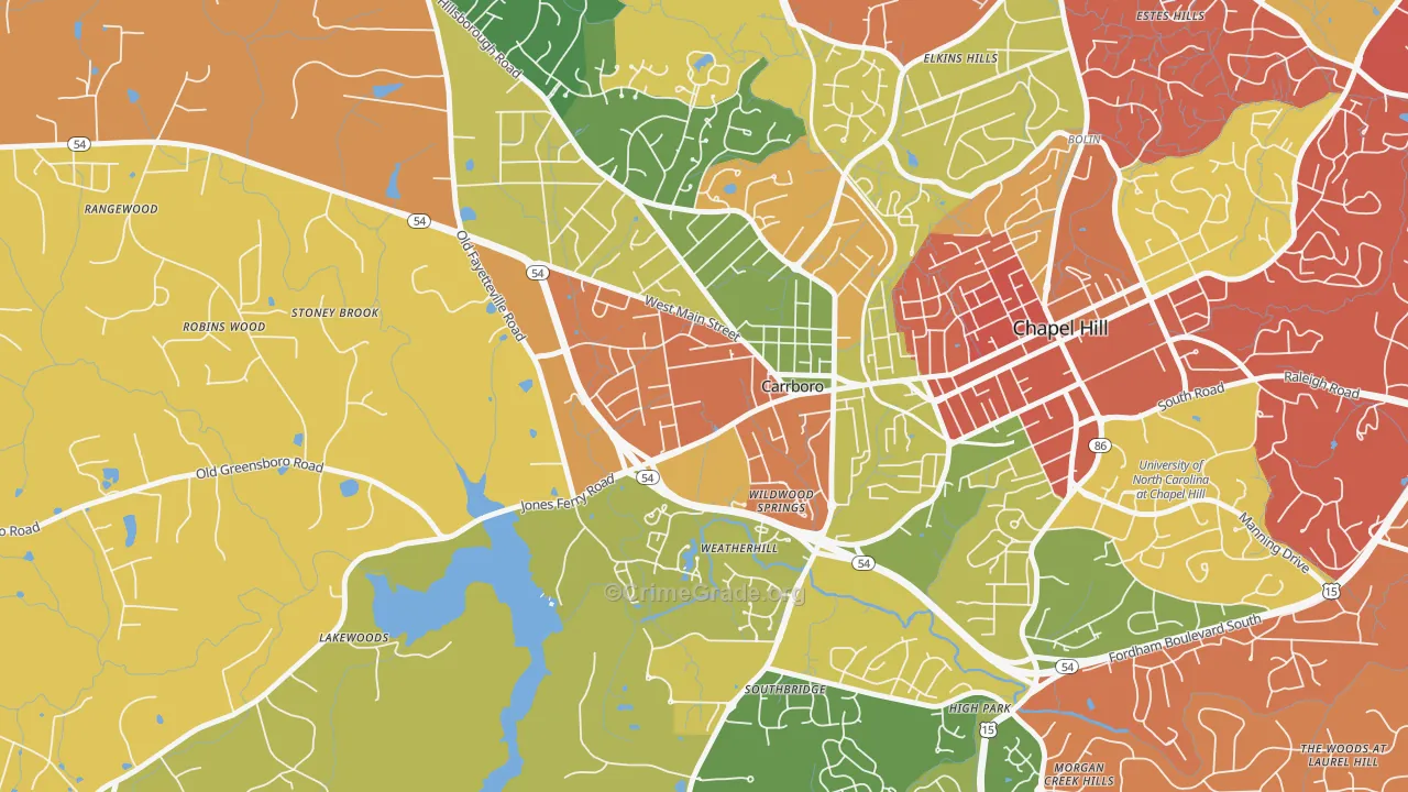 27510, NC Map of Theft Rates