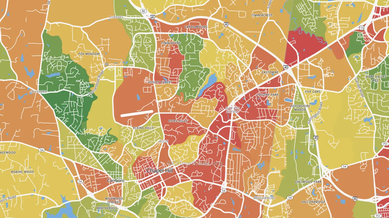 27514, NC Map of Theft Rates