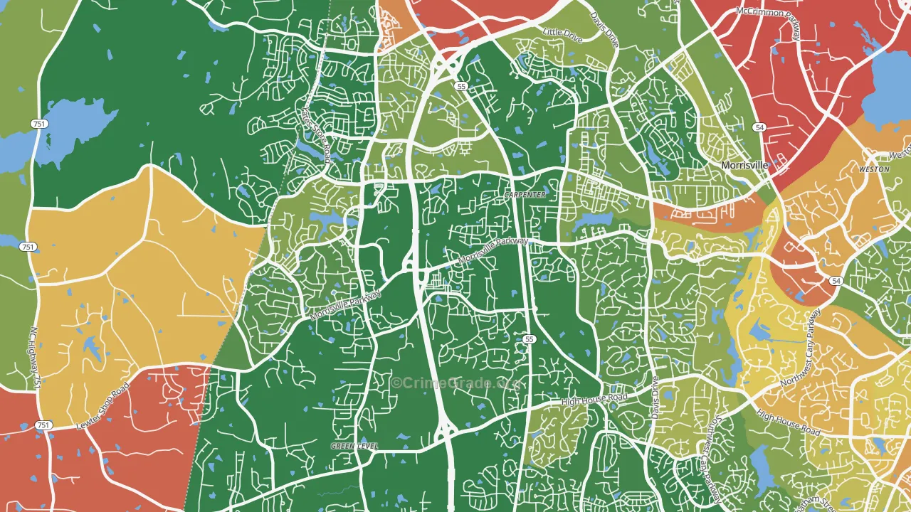 27519, NC Map of Theft Rates