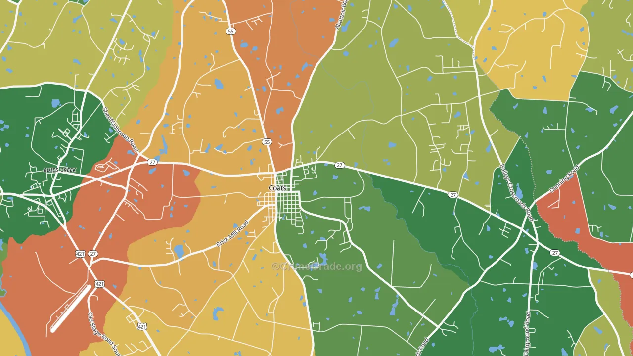 27521, NC Map of Theft Rates