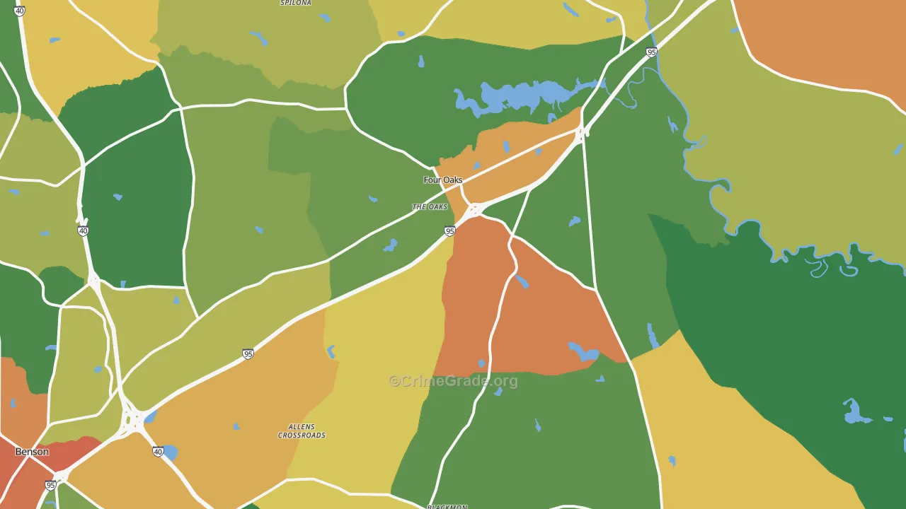 27524, NC Map of Theft Rates