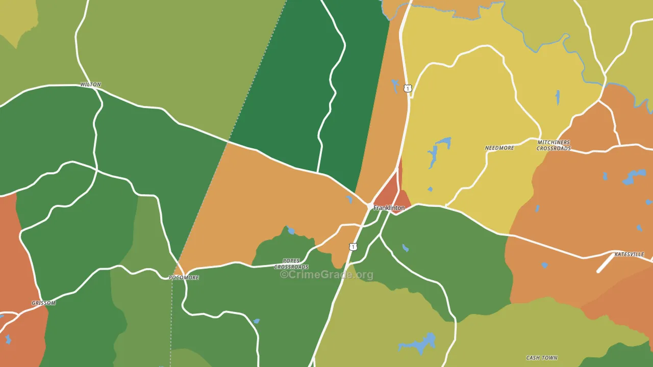 27525, NC Map of Theft Rates