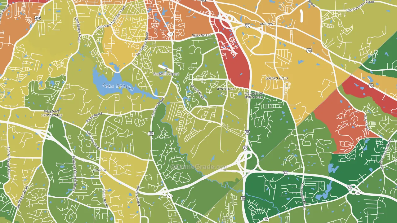 27529, NC Map of Theft Rates