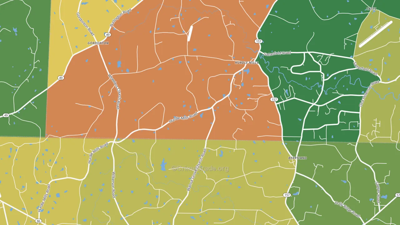 27541, NC Map of Theft Rates