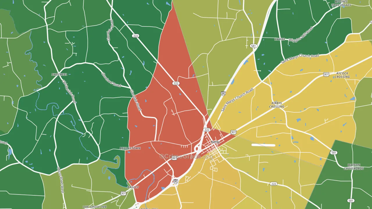 27542, NC Map of Theft Rates