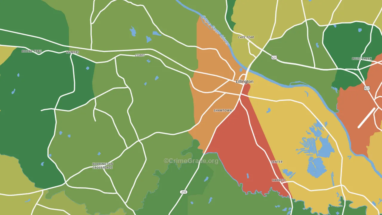 27546, NC Map of Theft Rates
