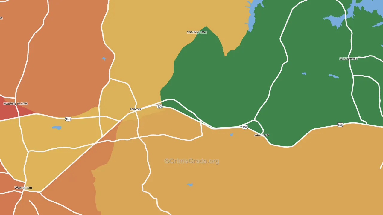 27551, NC Map of Theft Rates