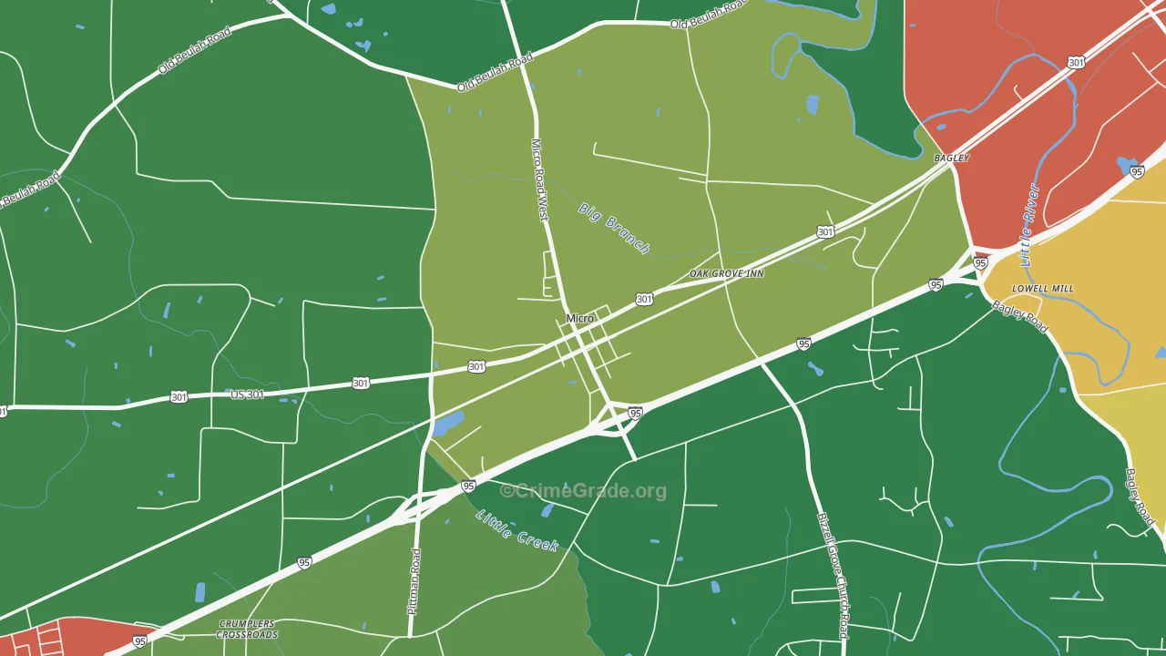 27555, NC Map of Theft Rates