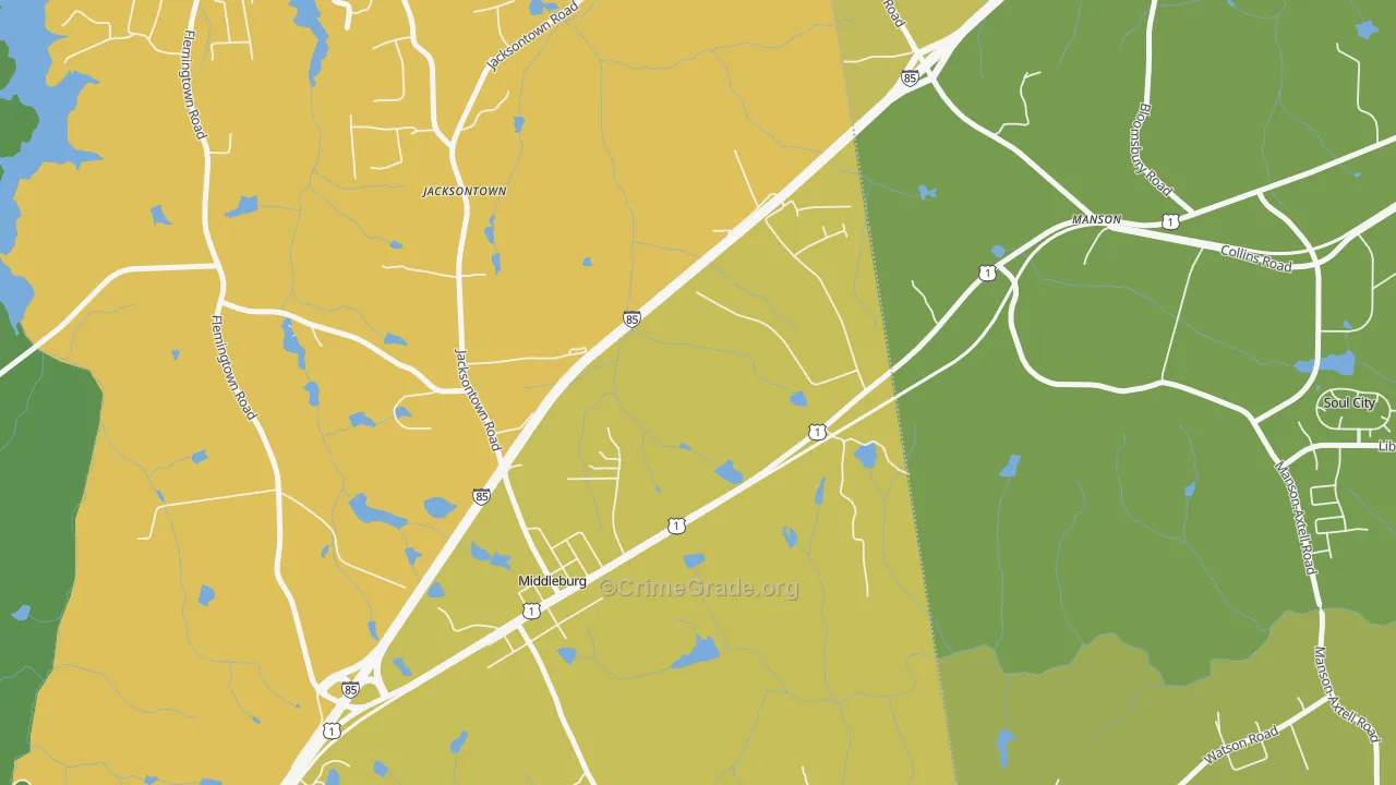 27556, NC Map of Theft Rates
