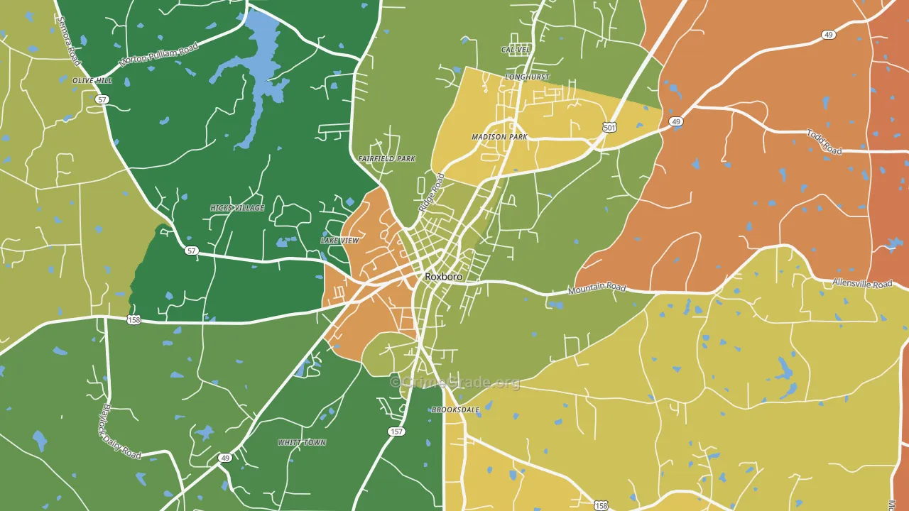 27573, NC Map of Theft Rates