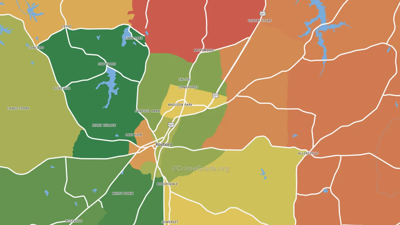 27574, NC Map of Theft Rates