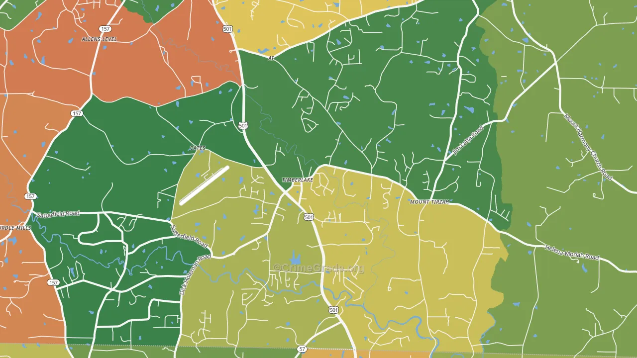 27583, NC Map of Theft Rates