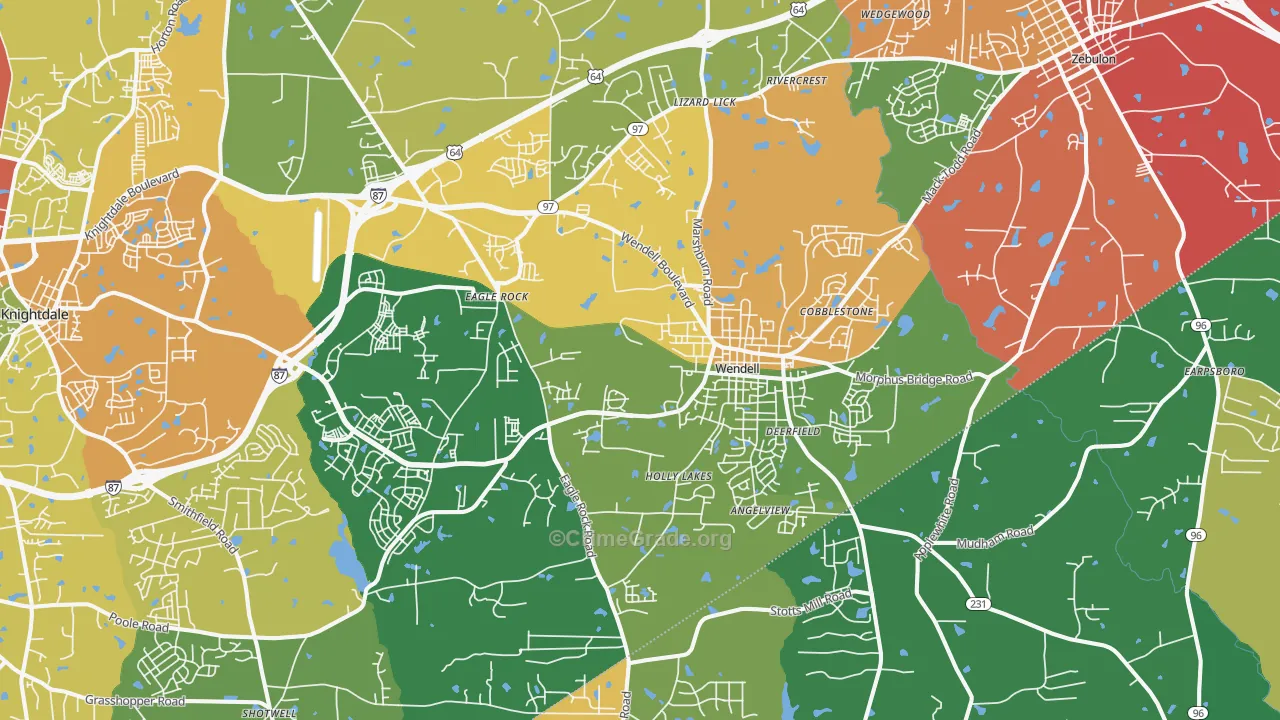 27591, NC Map of Theft Rates