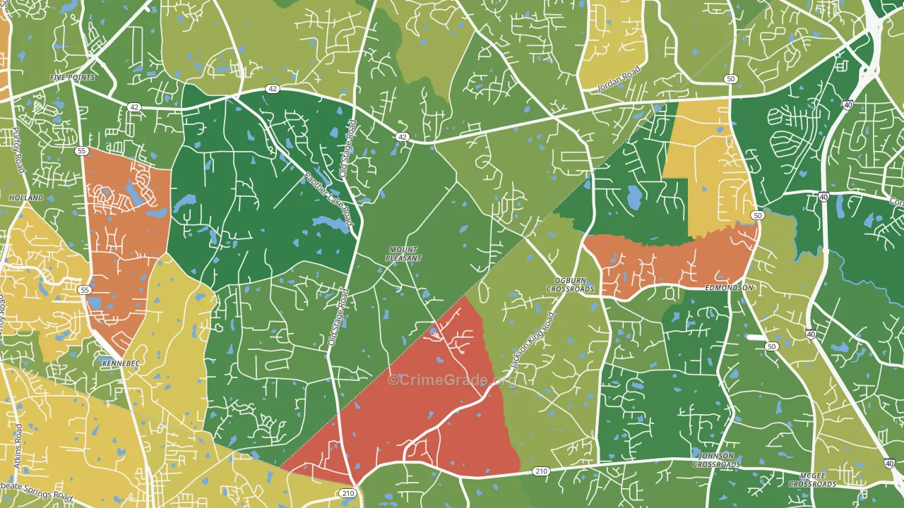 27592, NC Map of Theft Rates