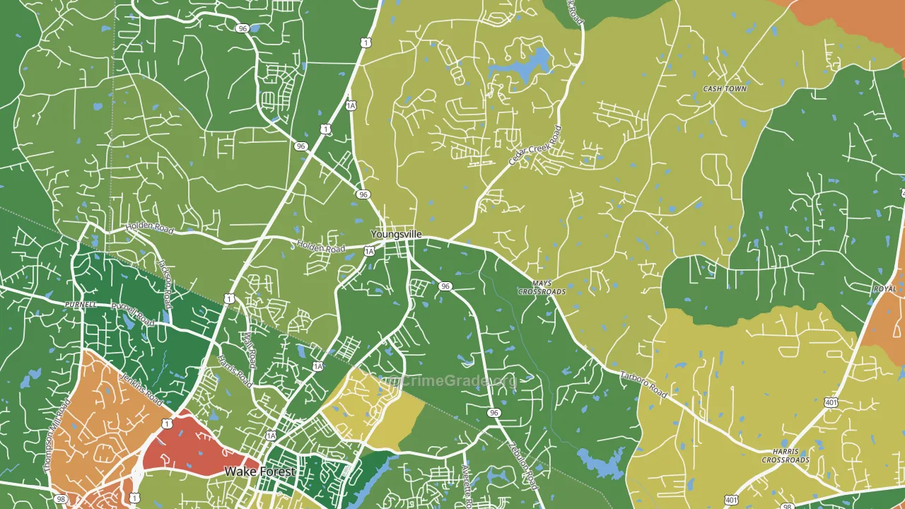 27596, NC Map of Theft Rates