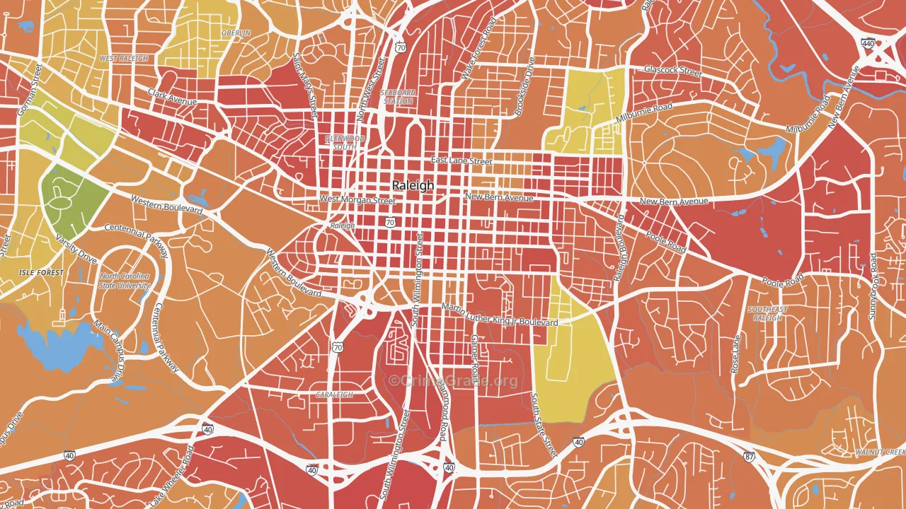 27601, NC Map of Theft Rates