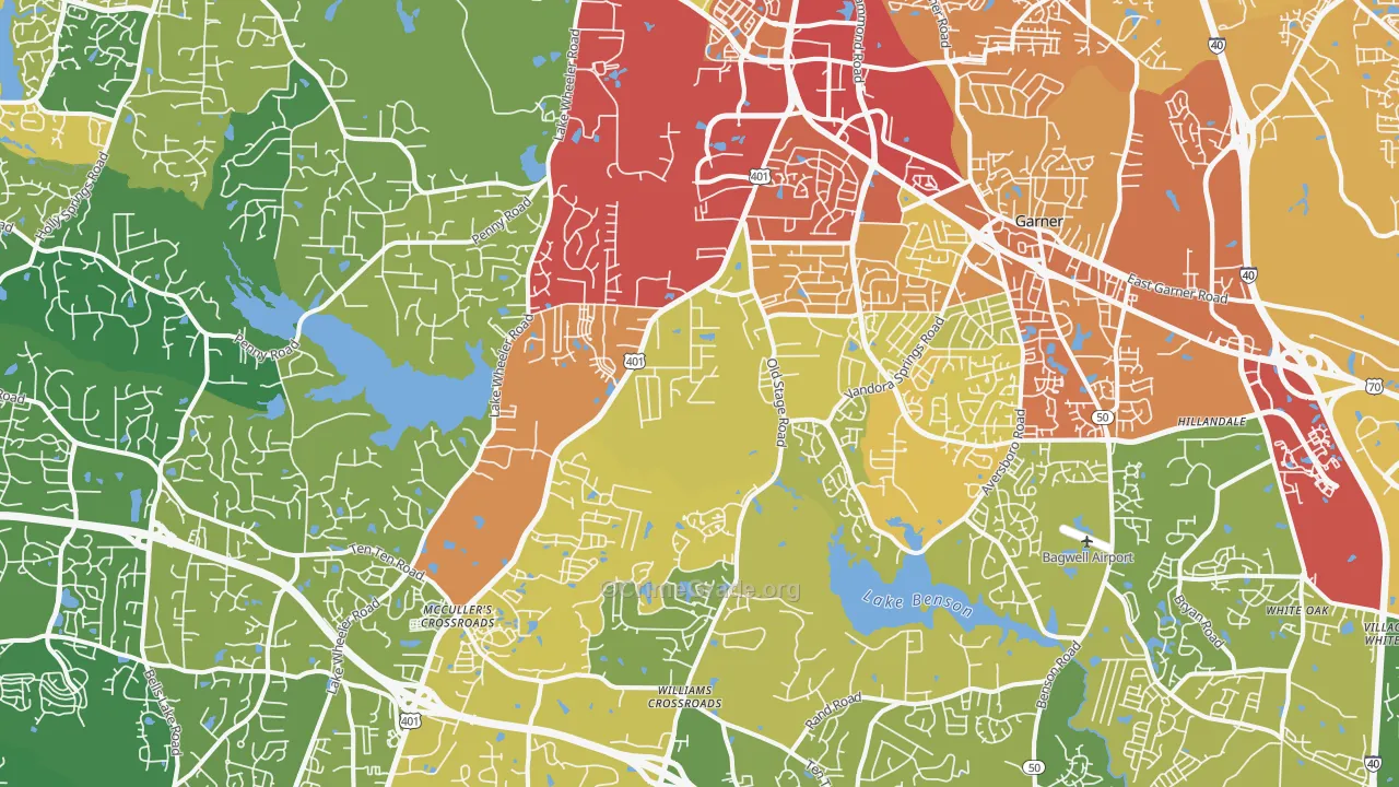 27603, NC Map of Theft Rates
