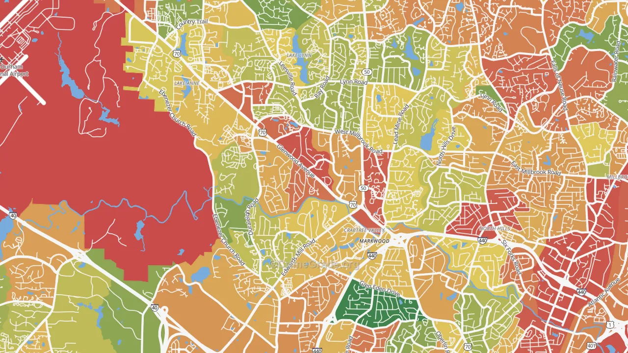 27612, NC Map of Theft Rates