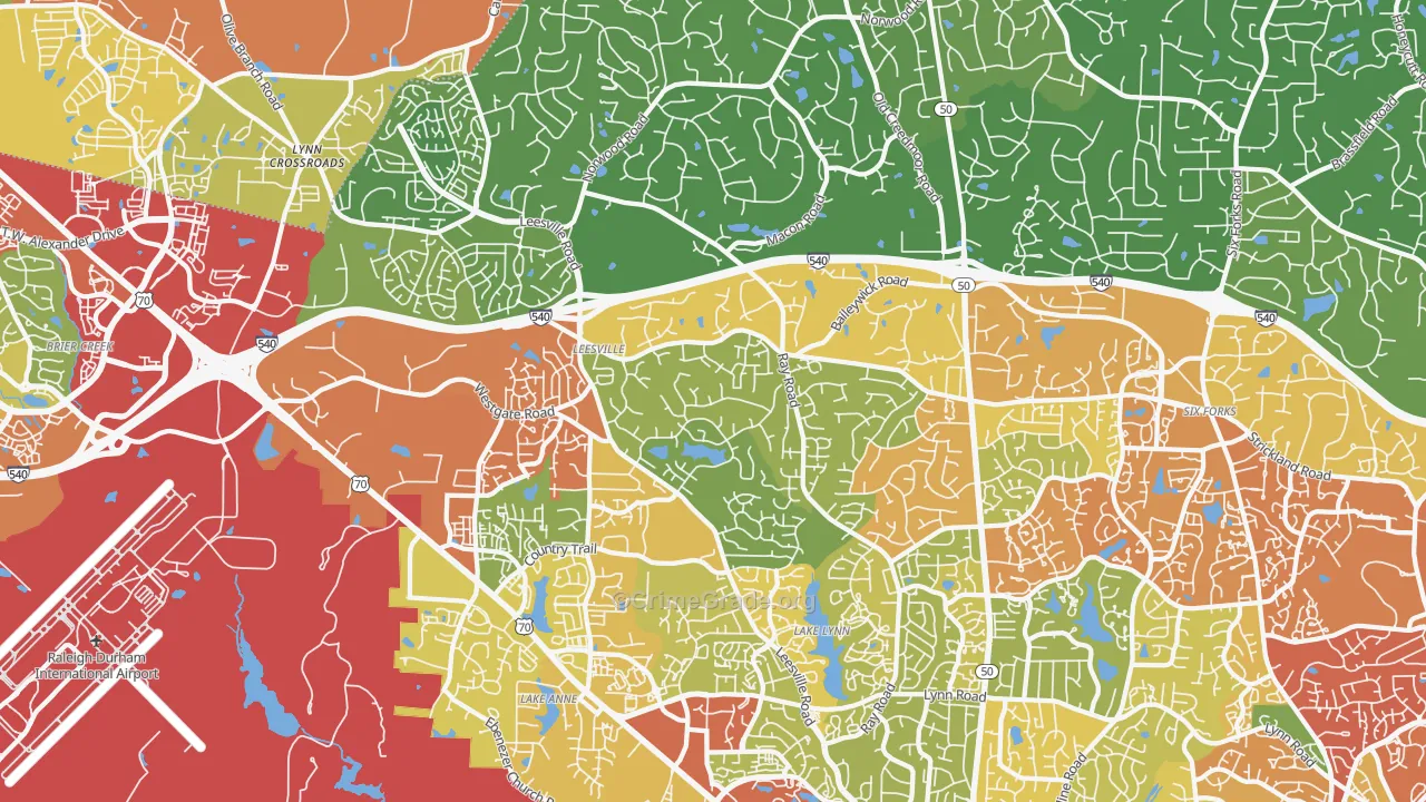 27613, NC Map of Theft Rates