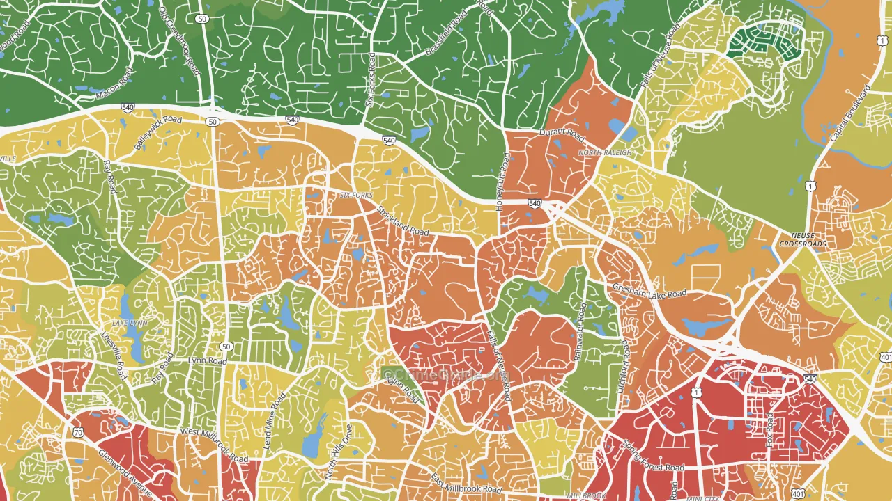 27615, NC Map of Theft Rates