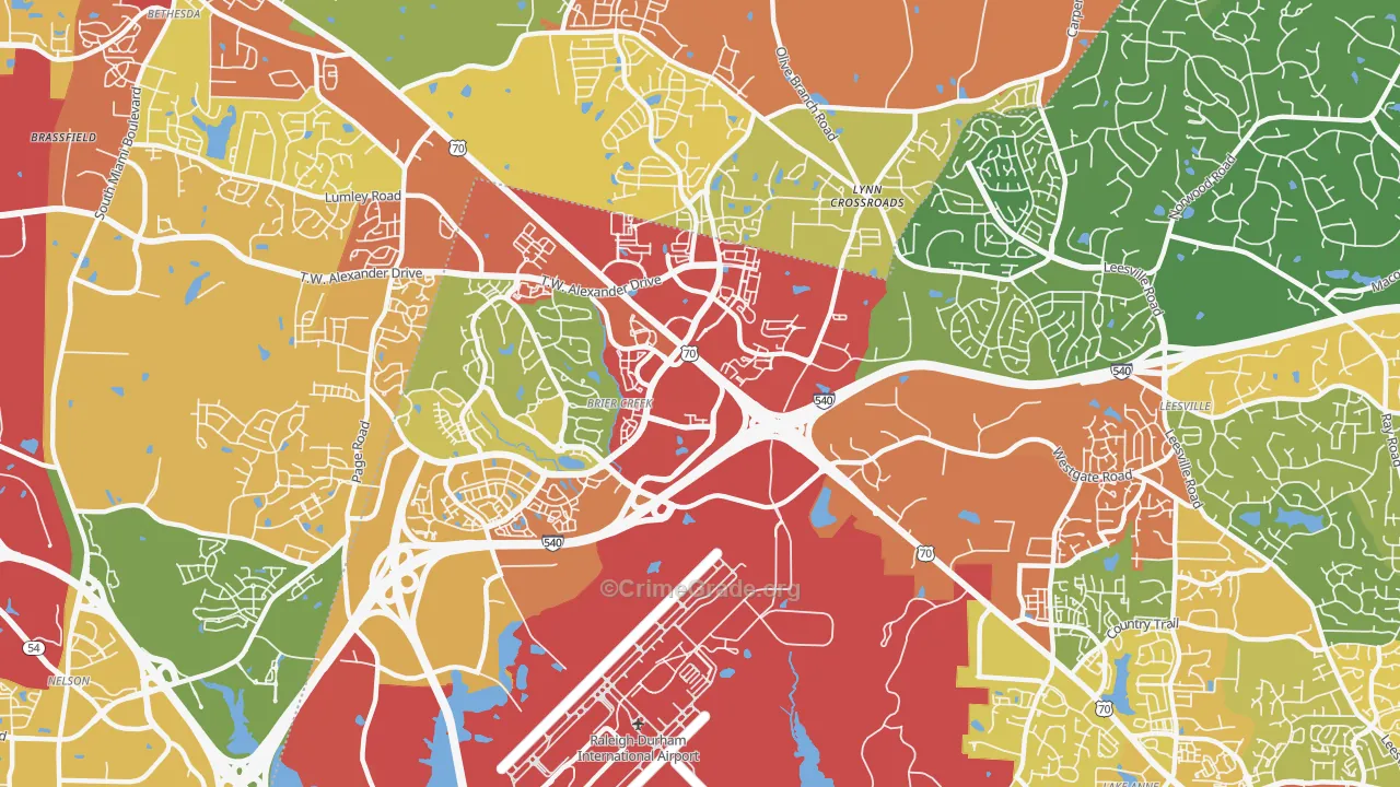 27617, NC Map of Theft Rates