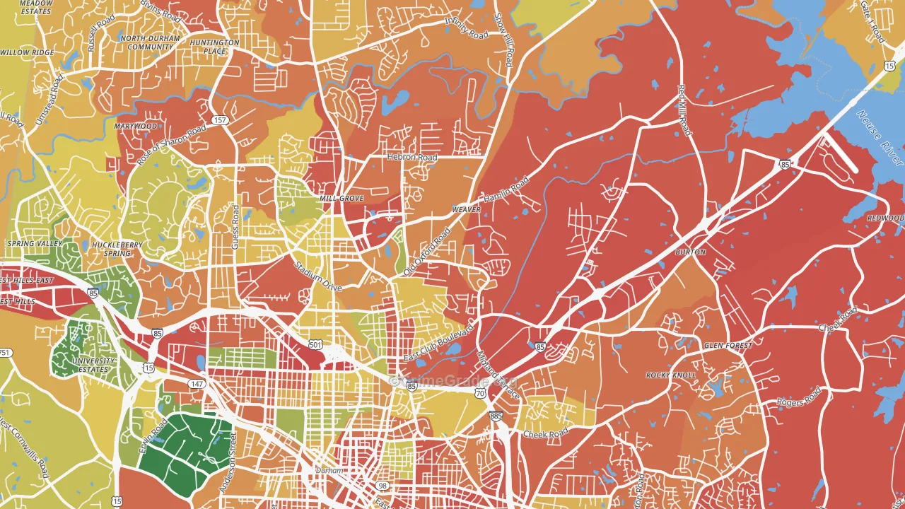 27704, NC Map of Theft Rates